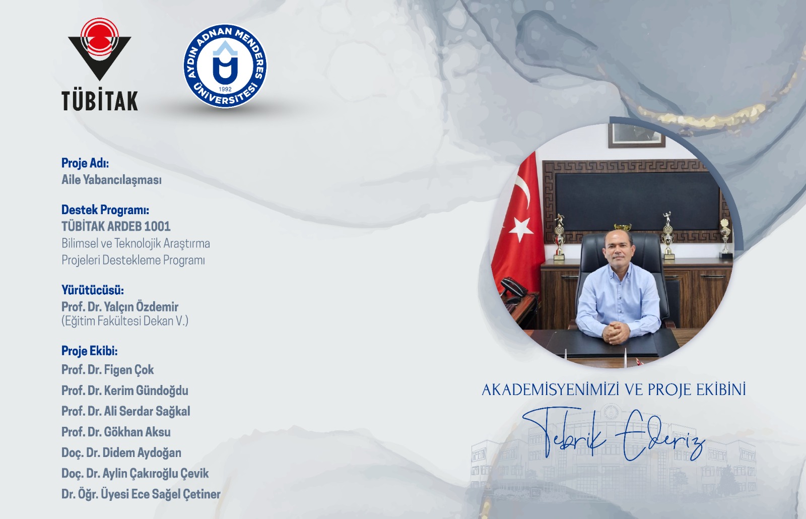 Aile Yabancılaşması Konulu Araştırma Projesine TÜBİTAK ARDEB 1001 Desteği