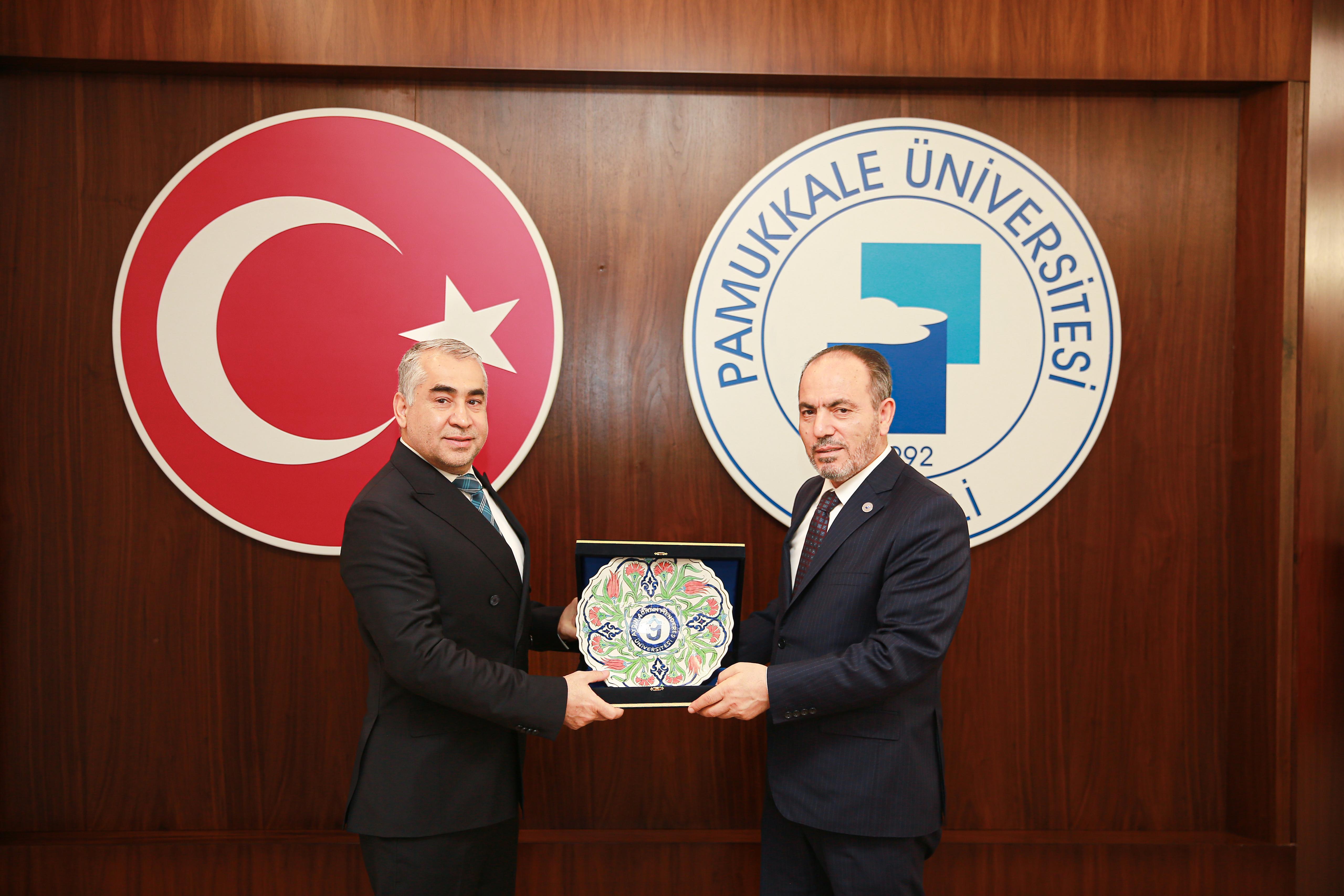 Rektörümüz, Pamukkale Üniversitesi Rektörünü Ziyaret Etti