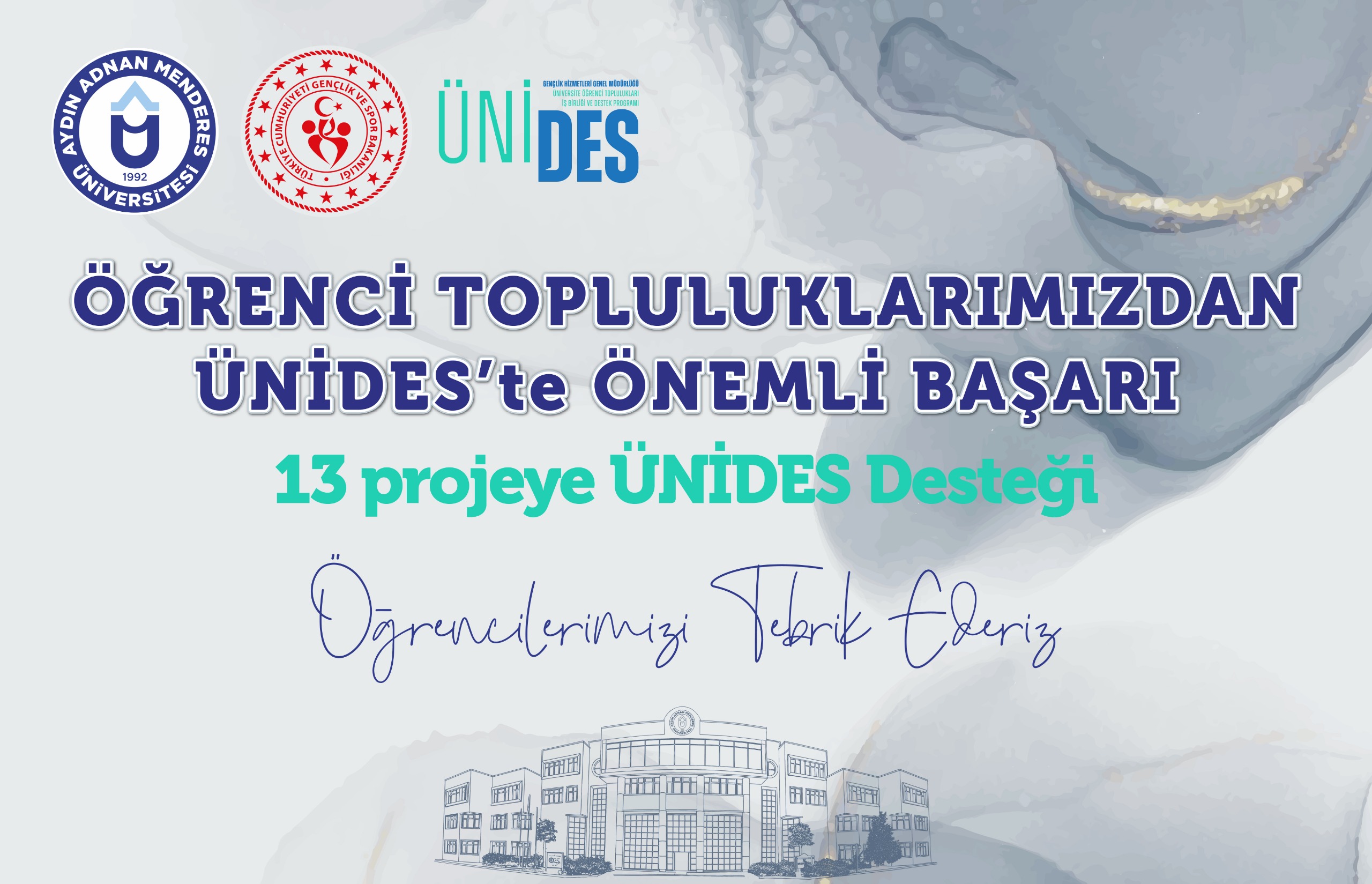 ADÜ Öğrenci Topluluklarından ÜNİDES’te Önemli Başarı: 13 Proje Destek Almaya Hak Kazandı