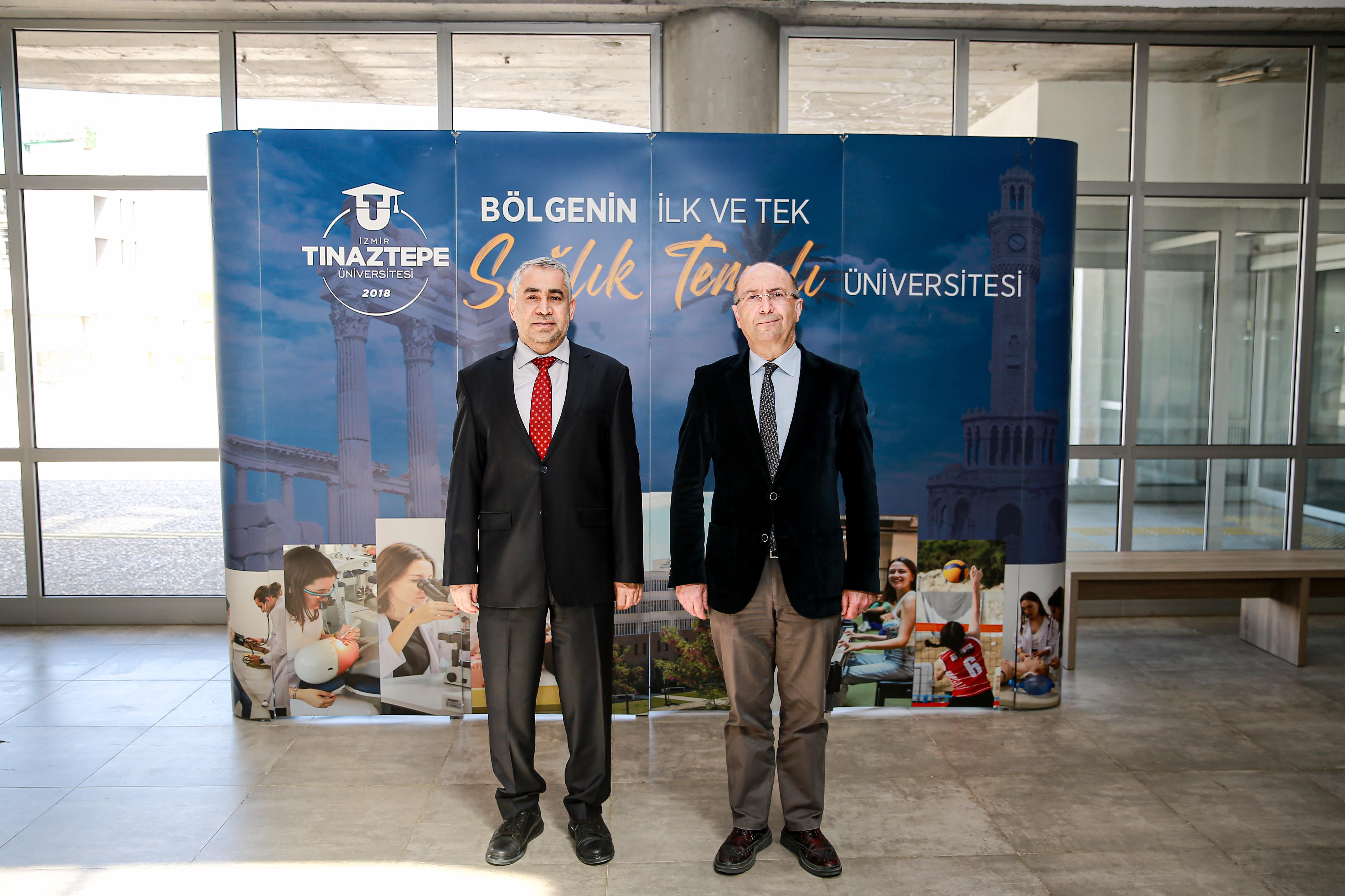 Rektörümüz, İzmir Tınaztepe Üniversitesi Rektörünü Ziyaret Etti