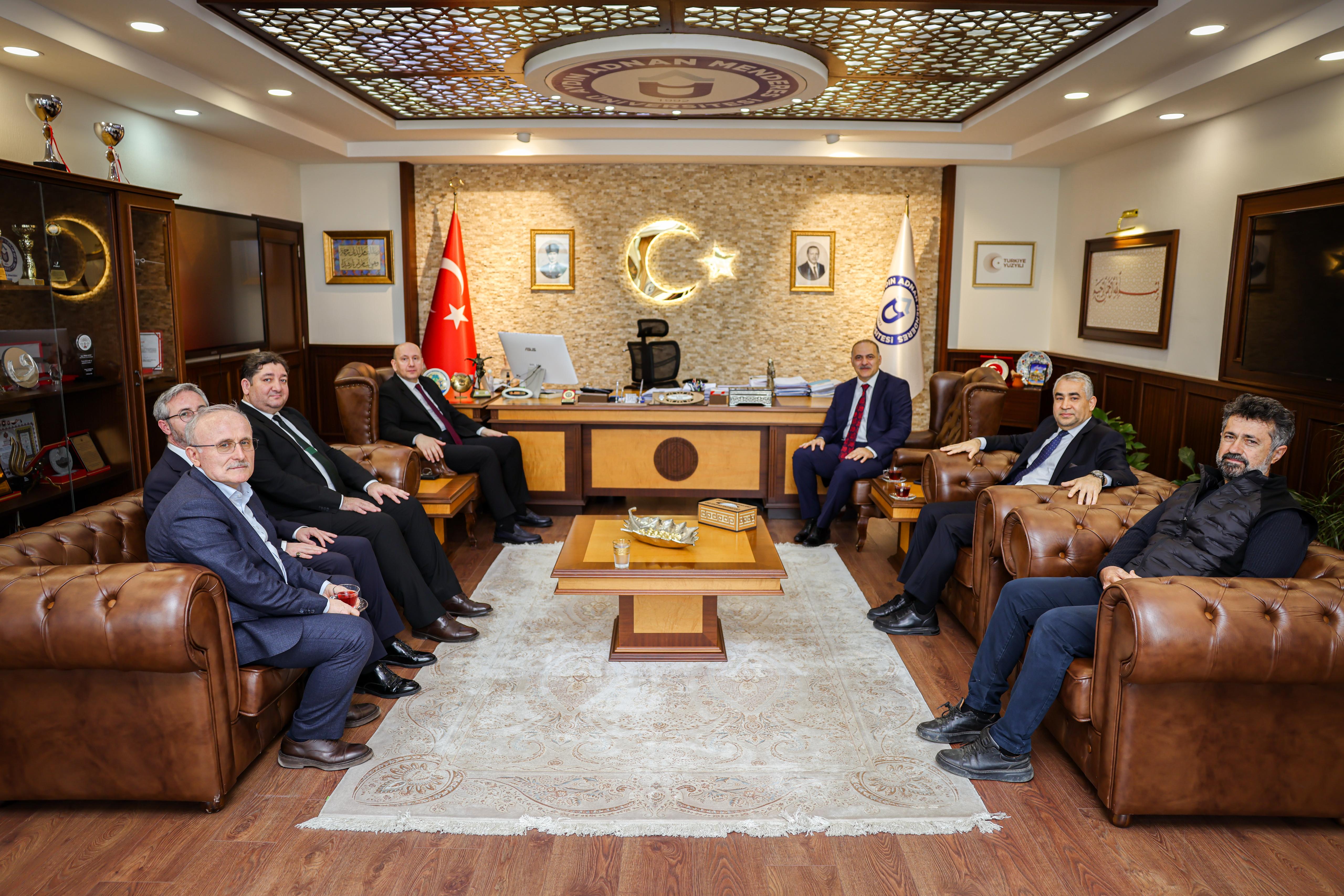 Rektörümüz, Bakan Yardımcılarını Makamında Ağırladı